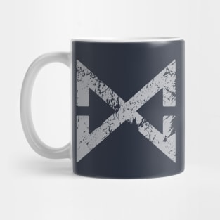 Monarch vintage logo (white & weathered) Mug